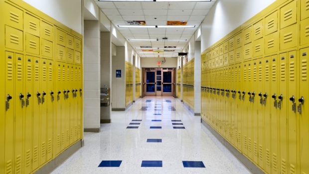 high-school-school-hallway-lockers-stock